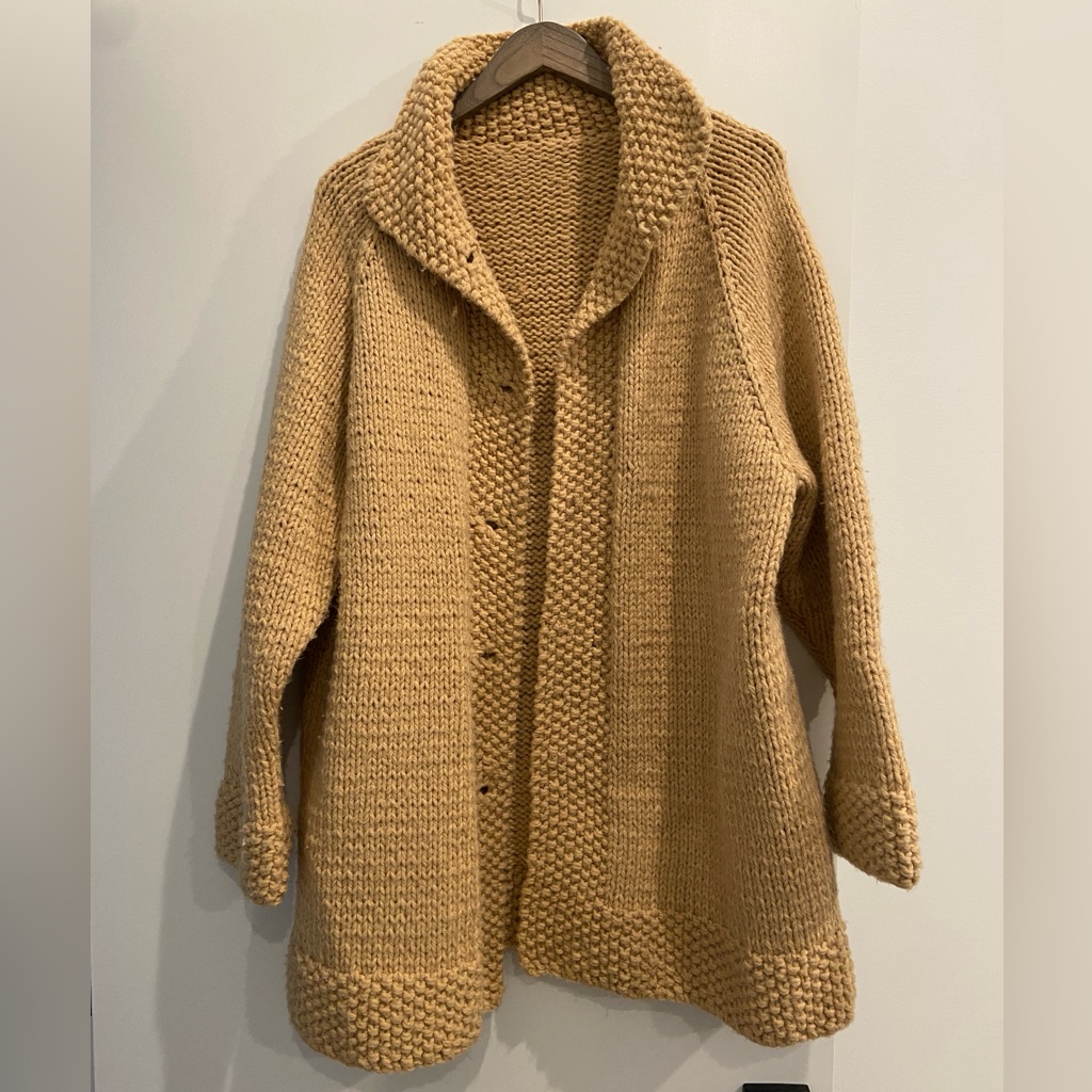 Vintage Handknit Cardigan Sweater Jacket